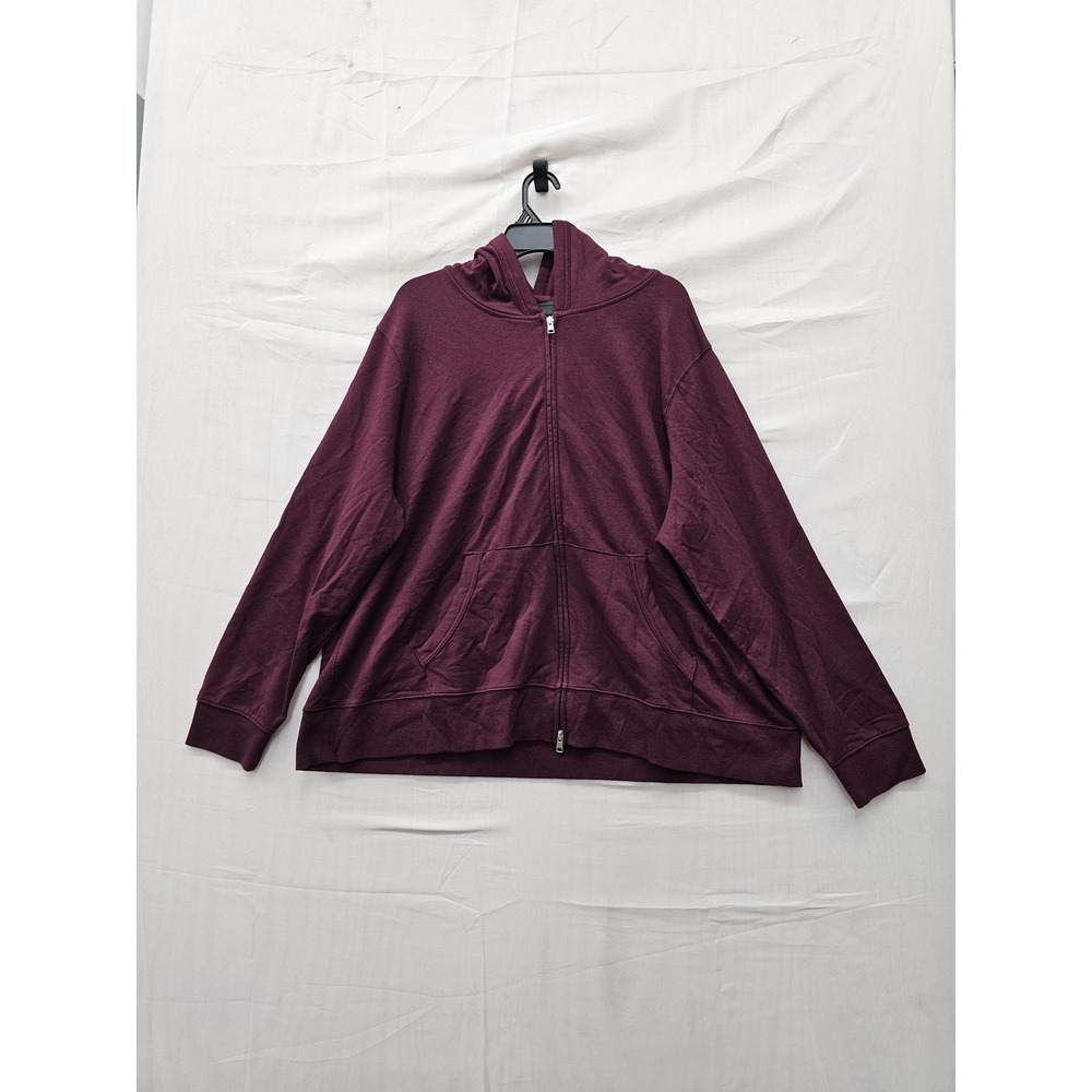 Wild Fable Womens Full Zip Hoodie Burgundy Cotton Blend Casual Size 4X